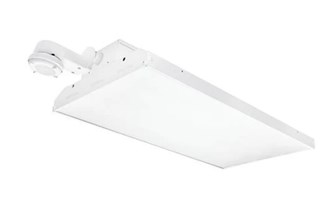 Linear High Bay LED Light With Bi-Level Motion Sensor - 12' x 24' - 65 Watt - 8,450 Lumens - 4000K Cool White - 120-277V - 0-10V Dimmable - White Finish